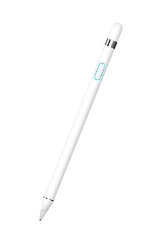 Skycity Beyaz 1.45mm Uçlu Şarj Edilebilir Kalem - Android/ıos Uyumlu, 140mah Pil, Yumuşak Yazı, Ekran Koruyucu, Taşınabilir