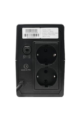 D-850 850va Lcdkesintisiz Güç Kaynağı Line Interactive 1x12v 7,5ah Ups Bilgisayar Modem Kamera