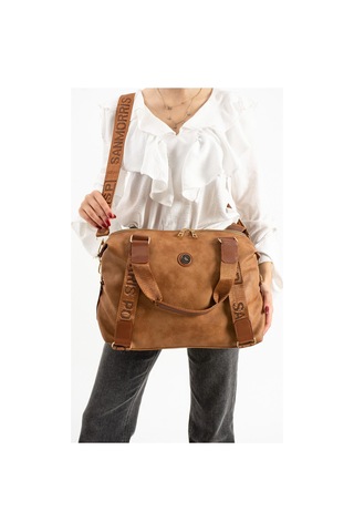 Düz Cilt Deri Battal Boy Kol Ve Omuz Çantası Valiz-kabin-elbagajı -106