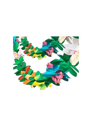 Suofeng Hawaii Temalı Renkli Kağıt Çiçek Gardaşlığı - 3 Metre Uzunlukta Ev, Parti Ve Düğün Dekorasyonu