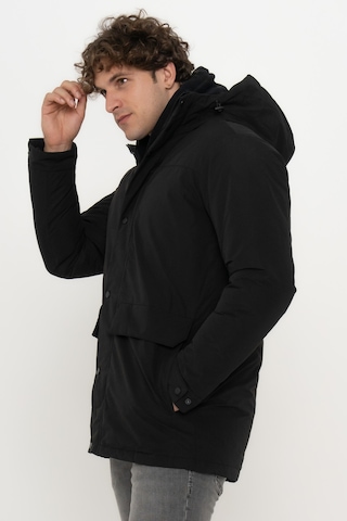 Suya Dayanıklı Kapüşonlu Parka- Champ Siyah