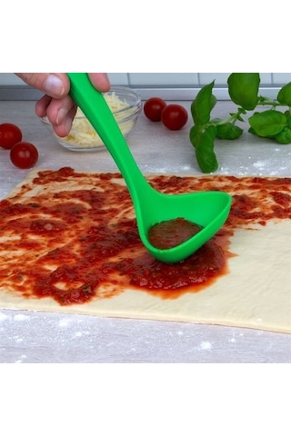 Lurch - Platin Silikon Sos Kepçesi 28 Cm - Yeşil - Yanmaz, Yapışmaz, Bükülmez, Çizmez, Tat Ve Koku Bırakmaz - 240095