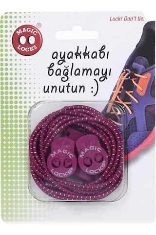 Magic Locks Unisex Bordo Günlük Ayakkabı Bağcığı 10a1 Pembe