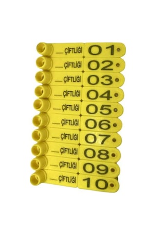 450 Adet Sarı Parmak Küpe Fry Tag Kuzu +sokak Hayvanları Küpesi Pens Ucu Hediye