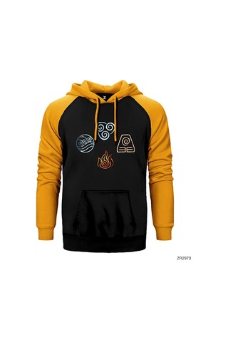 Avatar The Last Air Elements Kırmızı Renk Reglan Kol Sweatshirt / Hoodie