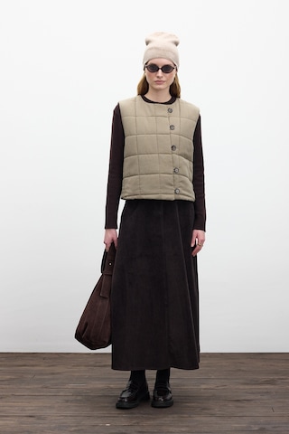 Kapitone Kısa Fit Yelek Yeşil Yeşil