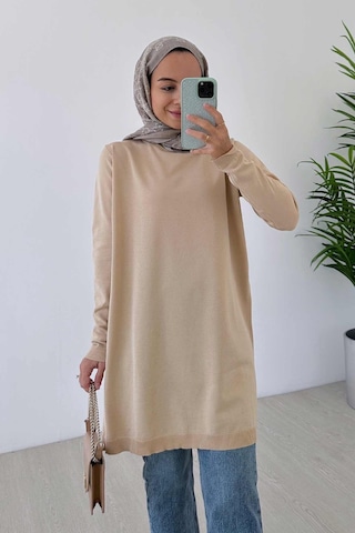 Basic Merserize Tunik - Sütlü Kahve Sütlü Kahve