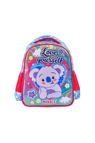 Koala Mavi Anaokulu Çantası , Çift Gözlü Kalem Çantası Pembe