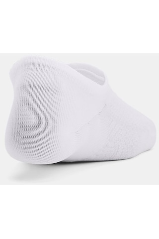 Under Armour Kadın UA Breathe Lite Ultra 3’lü Paket Low Liner Çorap 1370075-100 Beyaz - Gri