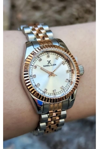 Daniel Klein Dke.1.10846-5 Metal Kordon Metal Kasa 3 Atm Suya Dayanıklı Metalik-rose Renk Kadın Kol Saati Metalik Gri - Rose Gold