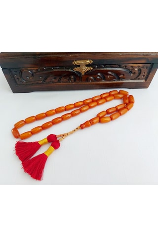 Hareli Kapsül Kesim Miskevi Bağa Tesbih... Ölçü: 9,5 X 17