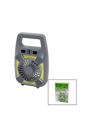 2in1 Mini Fan - Fener Usb Şarj 2 Kademe Hız Lamba 4 Fonksiyon - 10w Su Geçirmez Taşıma Kulp Mini Van