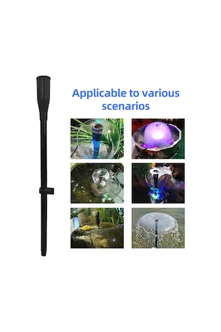 Ximistore9 12 Led Işıklı Mini Su Pompası - 1000l/saat Akış, 1.5m Yükseklik, 9 Nozul Seti, Taşınabilir Ve Sessiz - Akvaryum, Bahçe Çeşmesi İçin