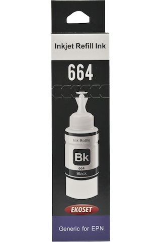 Ekoset Epson L550 Uyumlu Siyah Mürekkep 70 ML