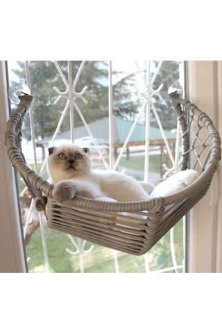 Homedora Harold Kedi Cam Yatağı & Cam Askılı Vantuzlu Kedi Yatağı