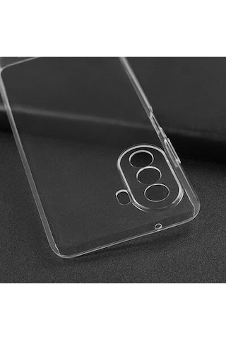 Huawei Nova Y70 İle Uyumlu Kılıf Şeffaf Kamera Korumalı Esnek Silikon Telefon Kılıfı Kapak