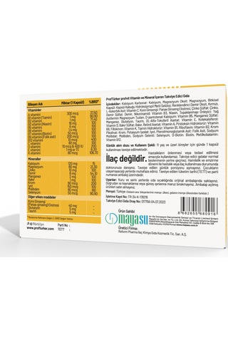 Proftürker Profvit Multivitamin 30 Kapsül