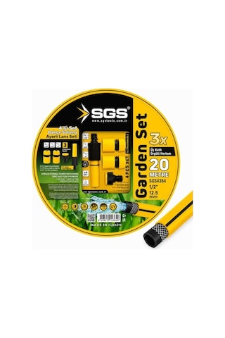 Sgs Sgs4364 Gardenflex Hortum 20mt 4 Prç.lans Set