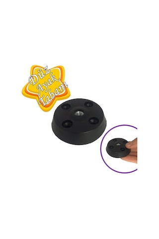 Düz Ayak Tabanı Siyah Mobilya Masa Sehpa Ayağı Bağlantı Aparatı Plastik