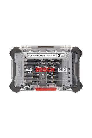 35 X Pro Impact Metal Set, 35 Parça Çelik, Dökme Demir, 200 X 107 Mm, Profesyonel Aksesuar Tornavida, Tornavida İçi