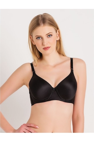 Magic Form 5738 Düz Kumaşlı İnce Süngerli Büyük Beden Toparlayıcı Sütyen - Siyah Siyah