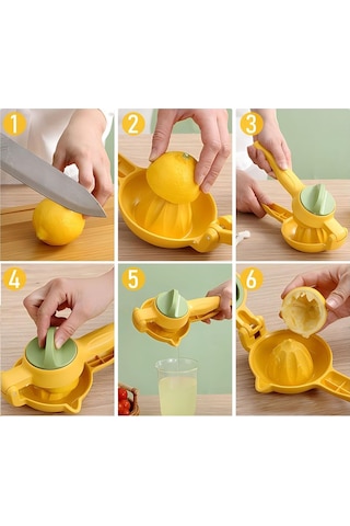 Juice Bükmeli Limon Sıkacağı Portakal Naranciye Sıkcağı Sarı