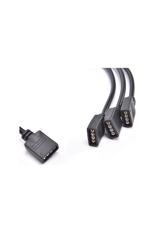 RGB Şerit 4 Pin LED Çoklayıcı Splitter Tek Kumanda 3 Çıkış Kablo