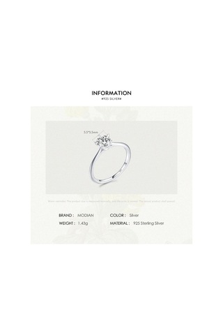 Modian 925 Ayar Gümüş Basit Yuvarlak Temizle Cz Klasik Düğün Parmak Yüzük Kadınlar Için Zarif Platin Kaplama Marka Takı