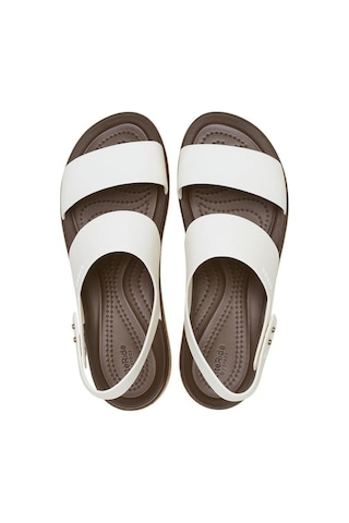 Brooklyn Cork Low Wedge Krem Kadın Sandalet-9211 White