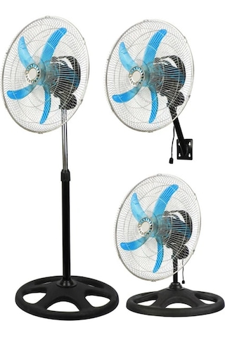 Sarhoş Kafa Vantilatör Sanayi Tipi 3'ü 1 Arada Duvar Ve Masa Üstü