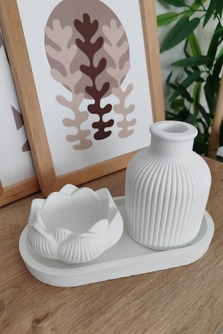 Bernami Mumluk Şamdanpinterest Dekoratif Vintage Vazo Set 3 Parça English Home Orta Sehpa Objeler Ev Dekorasyon El Sanatı Diğer