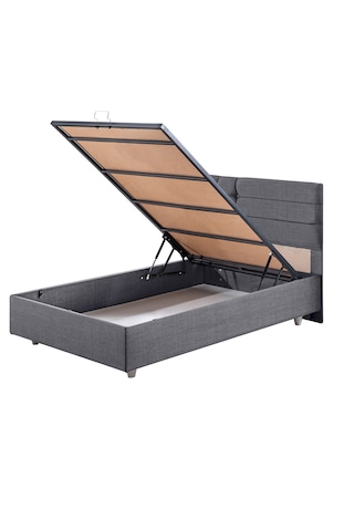 Viyana Tek Kişilik Baza Başlık Comfort Yatak Seti Gri 100 x 200
