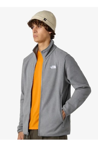 The North Face Glacier Fleece Full Zip Hiking Fleece Erkek Polar Gri