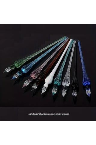 El Yapımı Cam Kalemi, Cam Kalem, Cam Çizim Kalemi, Kaligrafi Kalem-kutsal Beyaz