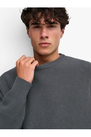 Only & Sons Onsrodger Rlx Crew Neck Knıt Erkek Gri Kazak - 22039789