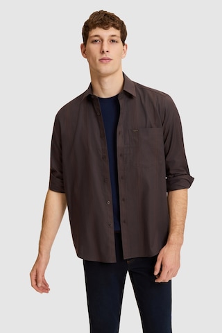 U.S. Polo Assn. Erkek Koyu Kahverengi Comfort Fit %100 Pamuk Cepli Uzun Kollu Gömlek 50332463-vr084