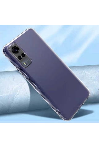 Zore Vivo Y53s 4g Kılıf Msra Kamera Korumalı Süper Silikon Kapak - Renksiz Renksiz