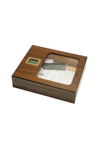 Premiumquality San Telmo Kahverengi Sedir Humidor Puro Kutusu - Tr9632