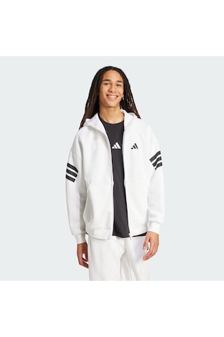 Adidas Future Icons 3 Stripes Fz Erkek Sweatshirt C-adıjw7106e50a00 Beyaz
