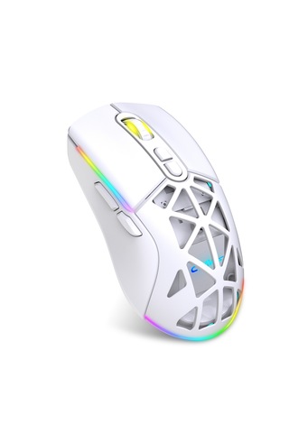 Nexus Air Pro Kablosuz 24.000 Dpi Pixart Pmw3311 Sensör Makro Yazılımlı & Değiştirilebilir Kapaklı Rgb Kablosuz Gaming Mouse - Beyaz 2.4 Ghz Kablosuz + Bt5.1 + Type-c İle Kullanım Desteği