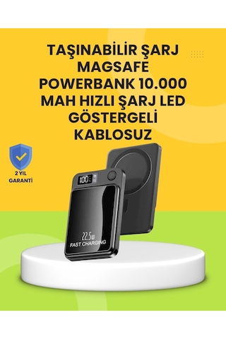 Manyetik Ve Hızlı Kablosuz Şarj Güç Bankası Powerbank Çok Renkli