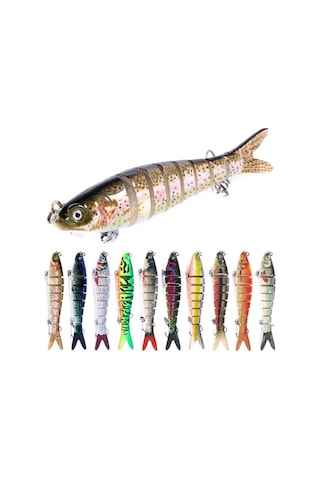 Fochsia 10lu Paket Suya Dalan Sallanan Yem 8 Eklemli 3 94 İnç 11 4g Alabalık Levrek İçin Av Malzemesi Sku 20241010