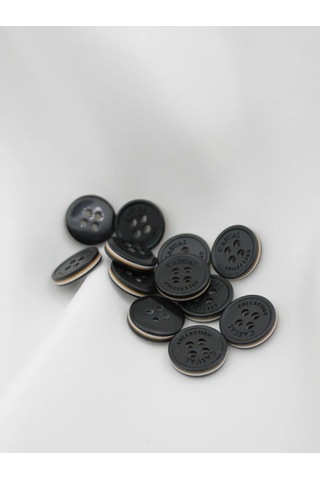 The New Button Karbonat Düğmeler Siyah Küçük 15 Mm 12 Adet. 275179815