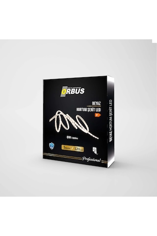 Orbus 8W Beyaz Hortum Şerit Led - 5 M