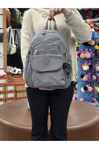 My Polo 2114-8675 Kadın Krinkıl Kumaş Çok Gözlü Astarlı Petli Su Füme