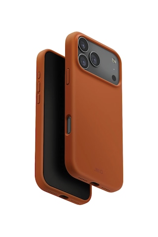 Apple Uyumlu iPhone 17 Pro Max Kılıf Lino Serisi Magsafe Özellik Sıvı Silikon Parmak İzi Tutmayan Koruyucu Kapak Turuncu