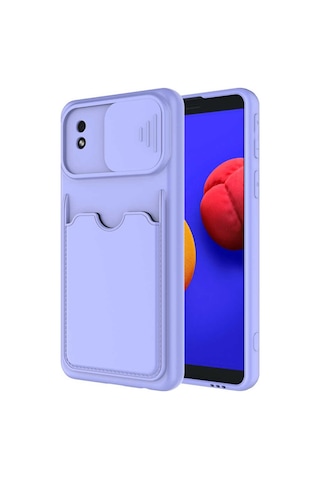 Galaxy A01 Core Kılıf Zore Kartix Kartlık Bölmeli Kılıf