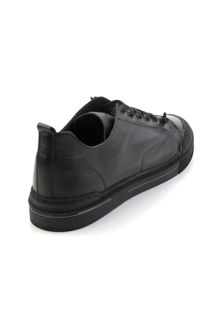 Bambi Siyah Hakiki Deri Erkek Sneaker E01585773443