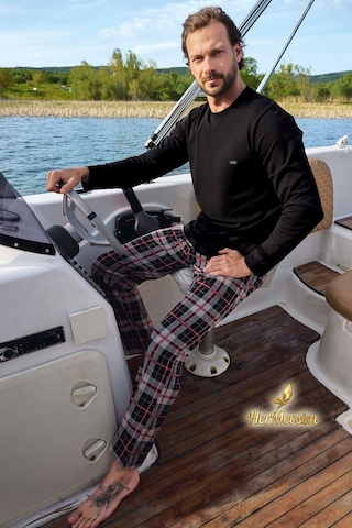 Aydoğan Erkek Kışlık Pijama Takımı Pamuklu Uzun Kol Jakarlı Siyah Berk J-3451