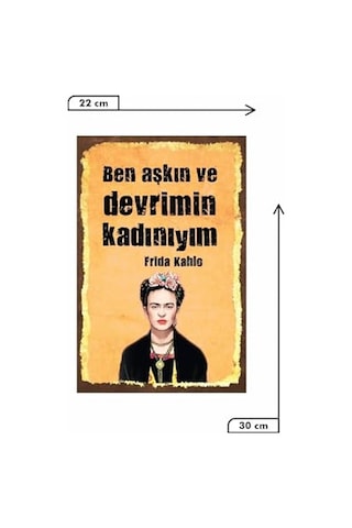 Aşkın Ve Devrimin Kadınıyım Retro Ahşap Mdf Tablo